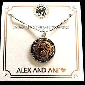 Alex and Ani Path of Life Necklace Two-Tone Rafaelian Silver